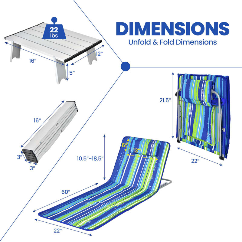 Zonia Folding Beach Chair