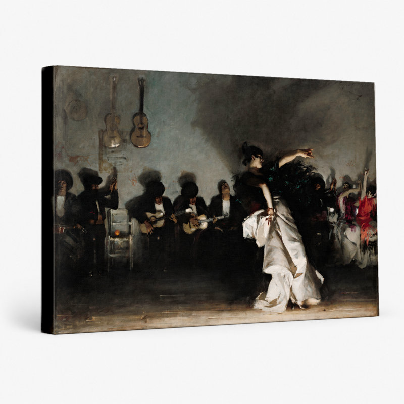El Jaleo (1882) - Art mural sur toile paysage, 14" W x 11" H