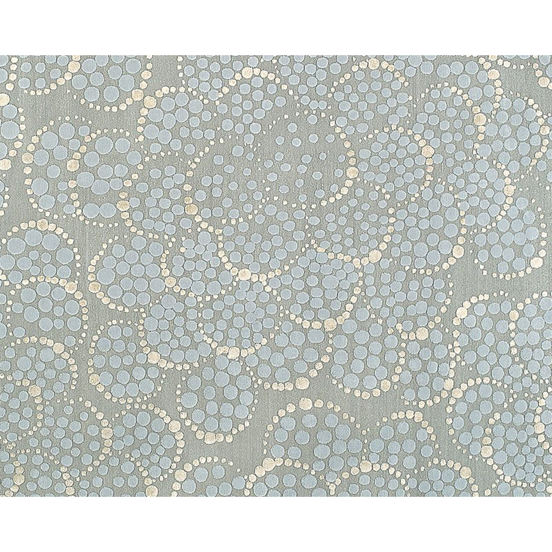 Effervescence Polka Dots Area Rug in Beige/Blue/Gray, Rectangle 3' x 5'