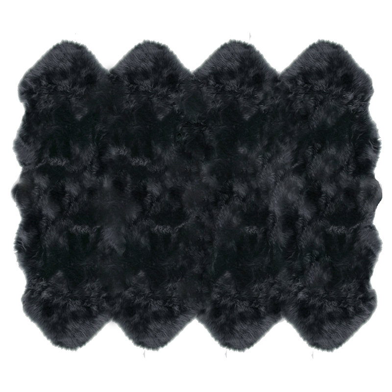 Chanden Hand Tufted Sheepskin Indoor Rug, Octagon 6' x 7'6"
