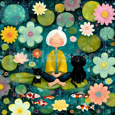 Art mural sur toile tendue Lotus Pond