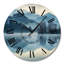 Horloge murale en métal au paysage d'un lac bleu serein à l'aube - Premières lueurs-926556038