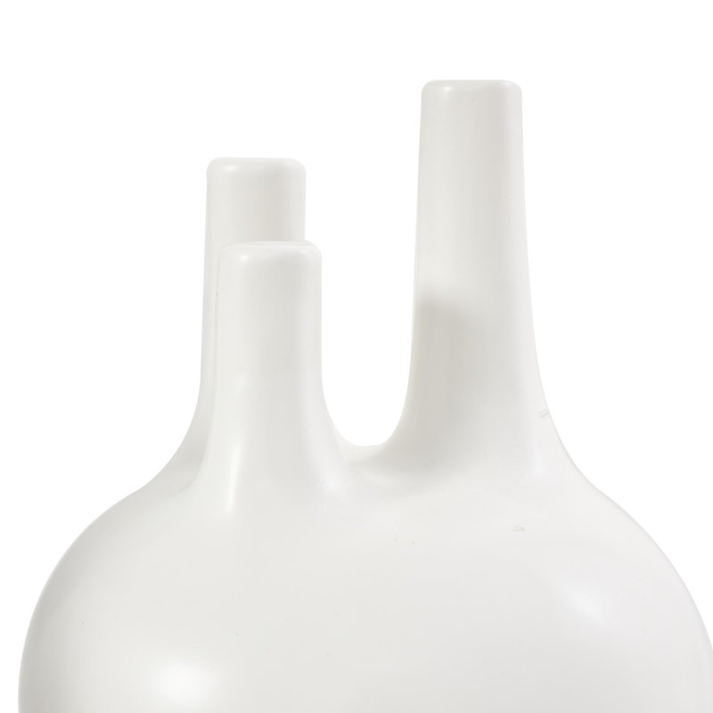 Ensemble de vases de table en céramique faits à la main Horsham, Blanc, H 7,95 po x l 6,45 po x P 6,5 po