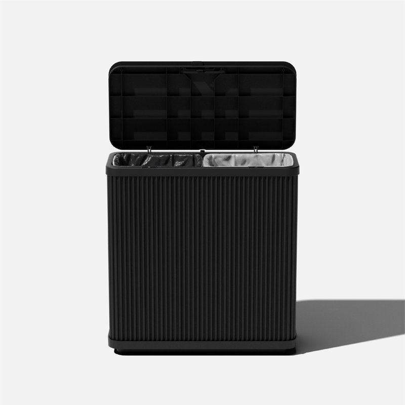 Poubelle Veradek Tambour, Black, Ensemble de 1