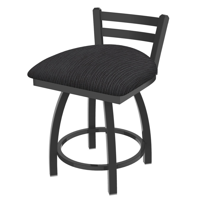 Tabouret de coiffeuse Jackie, Tissu-graphique marée, Étain