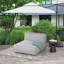 Pouf double extérieur, garni de mousse et recouvert de tissu oléfine hydrofuge, idéal pour une terrasse de piscine ou un patio.-138781741
