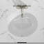 Lavabo de salle de bain vasque ovale en céramique avec trop-plein Sarlai 18 "x 15"