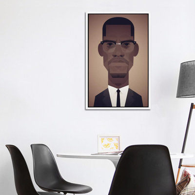 Malcolm X by Stanley Chow - Print on Canvas