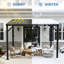 Pergola en métal 10 pi x 12 pi avec auvent-125762761