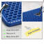 1 tapis de litière pour chat - forme Mili double couche, bleu Eva, 21 po x 14 po imperméable, facile à nettoyer, antidérapant, zone de bac à litière, 0,75 lb
