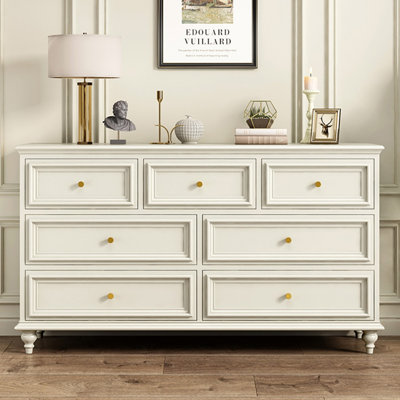 Armoire d'appoint en bois manufacturé blanc massif