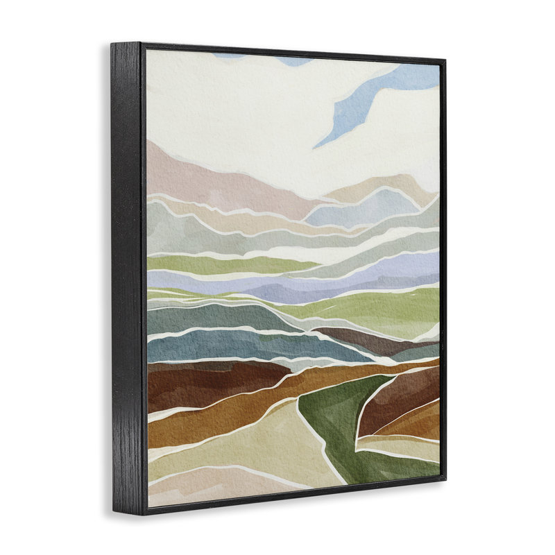 Southwestern Canyon, H 14 po x l 11 po, Giclée encadrée noir minuit