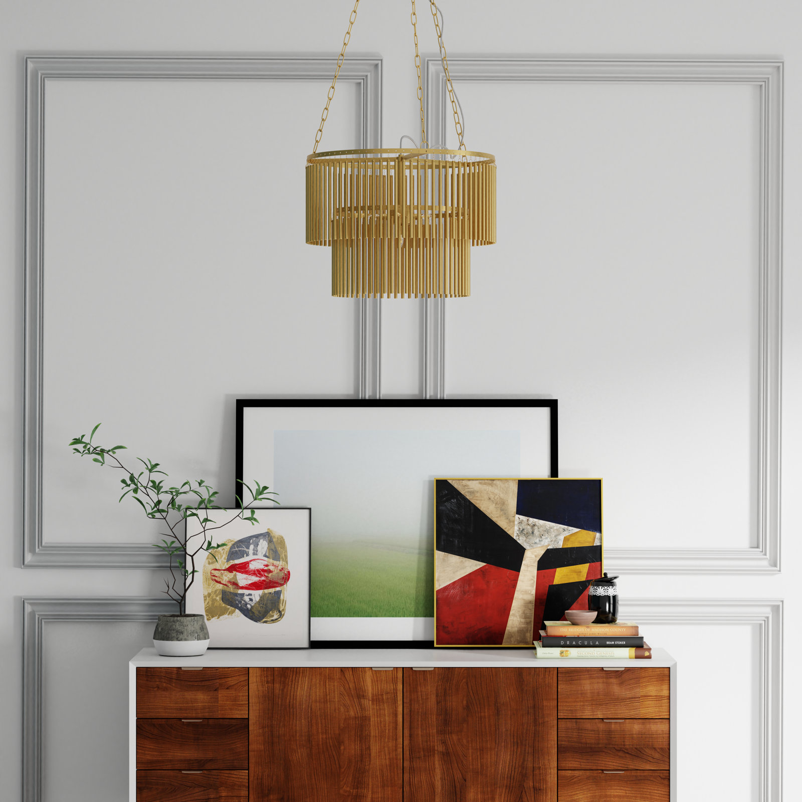 Harmony 4 - Light Metal Dimmable Tiered Chandelier