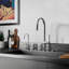 Pull-Down Kitchen Faucet With Button Sprayer - High Arc Spout-605279691