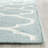 Rodgers Hand Woven Flat Weave Banana Silk/Wool/Cotton Geometric Rug in Ivory/Blue-310526112