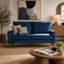 Causeuse rembourrée en velours de style moderne et minimaliste, canapé compact à 2 places à ressorts hélicoïdaux pour salon-1318905870