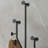 Black Tree-Shaped Metal Coat Rack With A Stable Marble Base; Freestanding Corner Design, Suitable For Bedrooms, Entryways, And Hallways.