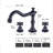 BathSelect Lyon Matte Black Bathroom Sink Faucet Widespread Dual Handle Antique Finish