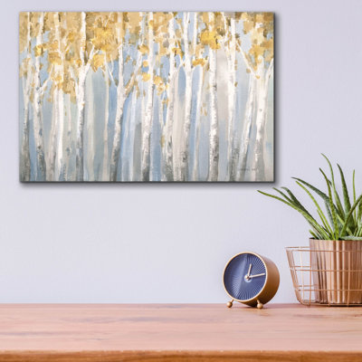 «Golden Birches» par Danhui Nai, art mural en verre acrylique
