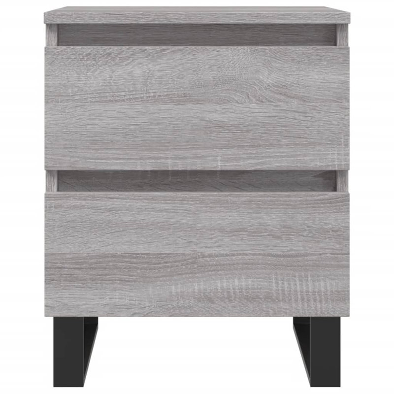 Mikaia 40cm W Iron Bedside Table, Grey Sonoma