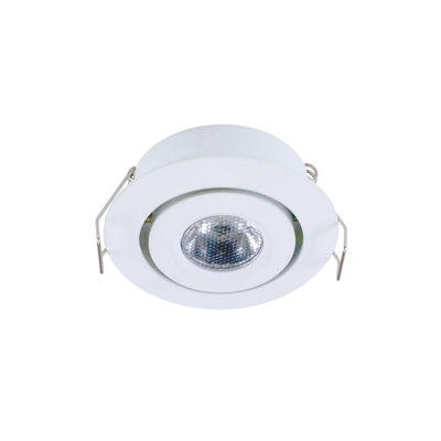 Luminaire à DEL rond pivotant encastré sous l'armoire, 3000 K, blanc mat