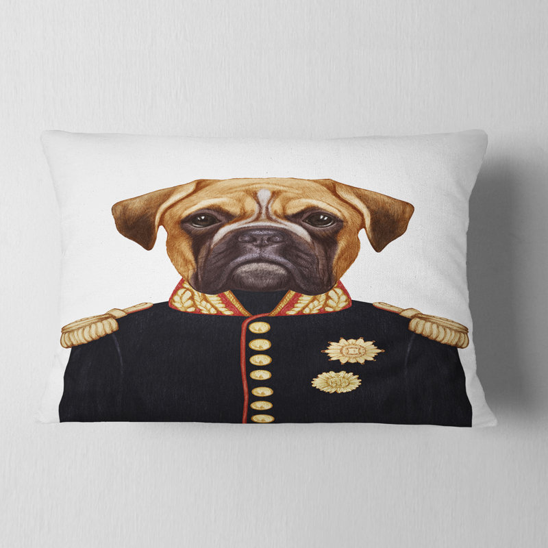 Coussin lombaire boxer pour chien amusant