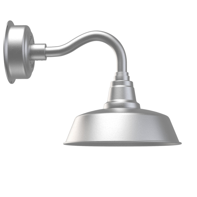 Destinee LED Barn Light, Galvanized Silver, 13.13" H x 12" W x 26" D