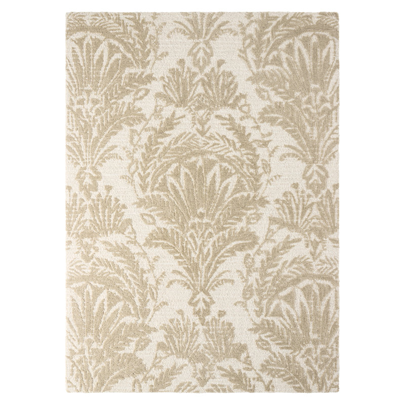 Tapis damassé en laine taupe NICOLE MILLER New York, Rectangulaire 8 pi x 10 pi