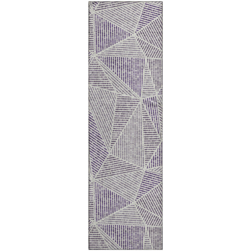 Tapis mauve Premium lavable à la machine, Tapis de couloir 2 pi 3 po x 7 pi 6 po