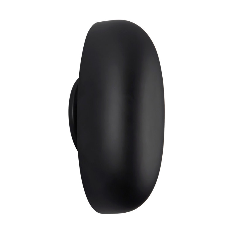 Perle 10-in Black dimmable LED Wall Sconce, Matte Black