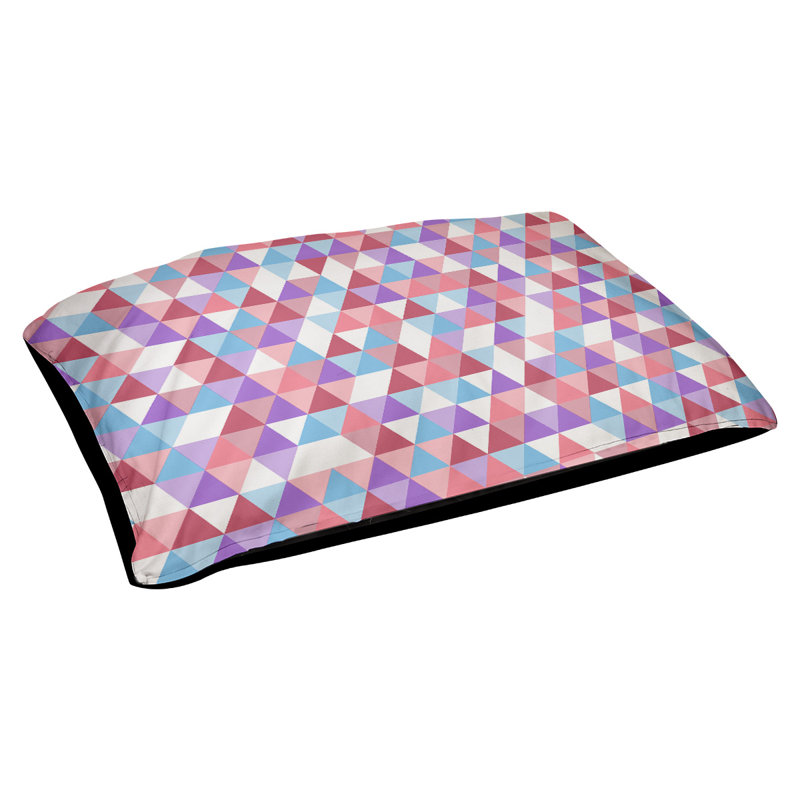 Coussin d’extérieur triangle Campion, Moyen (L 29,5 po x P19,5 po x H 9,5 po), Mauve / Rouge