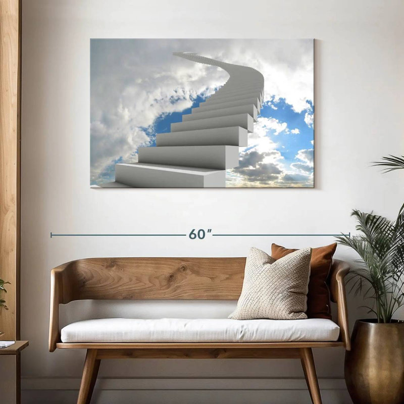 Lilie, escalier vers le ciel, H 30 po x l 45 po