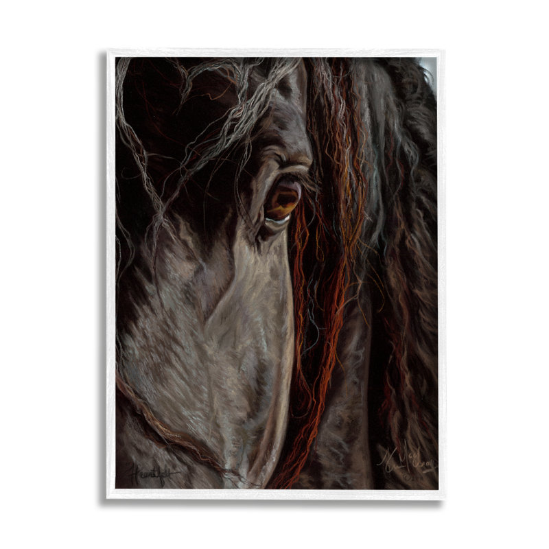 «Stupell Industries Close Up Horse Portrait», art mural sur toile par Spirit Horse, H 20 po x l 16 po x P 1,5 po