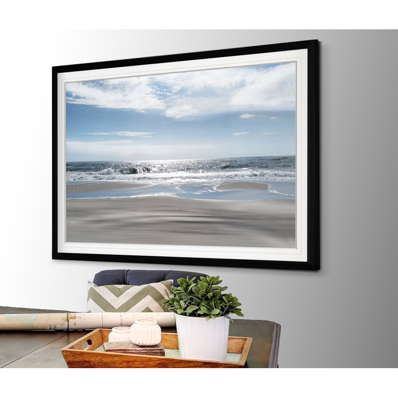 « beach bliss », reproduction de peinture à l’acrylique encadrée, Noir, H 30 po x l 40 po x P 1,5 po