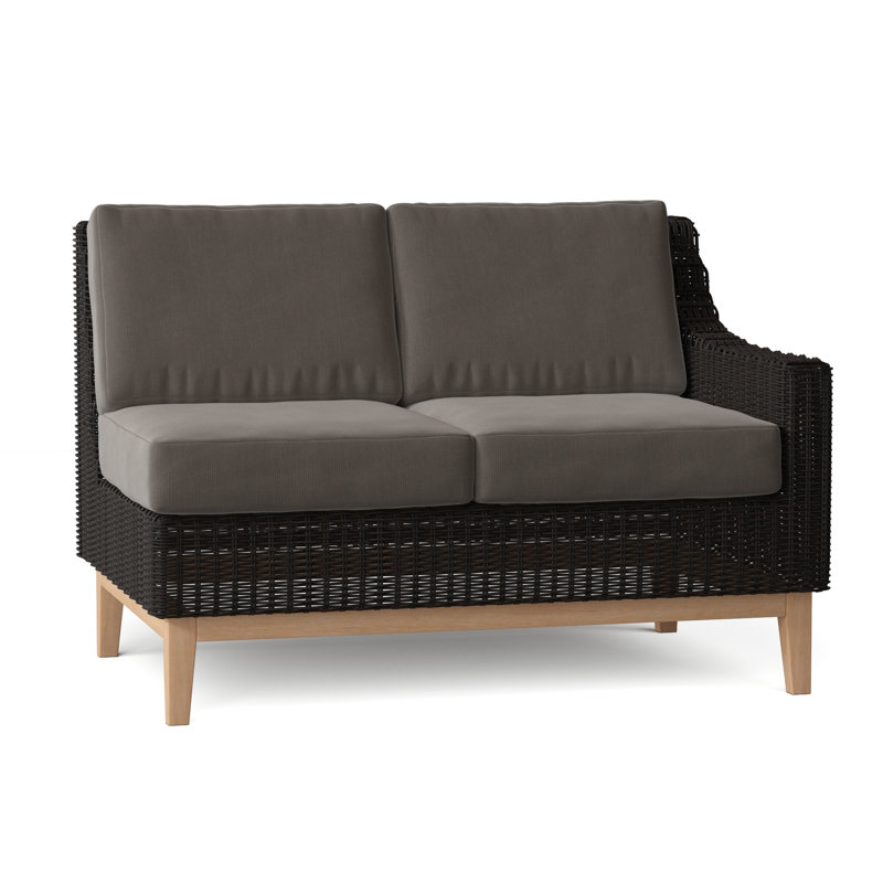 Frances Outdoor 2 - Seat Loveseat, Ash, Frances Black