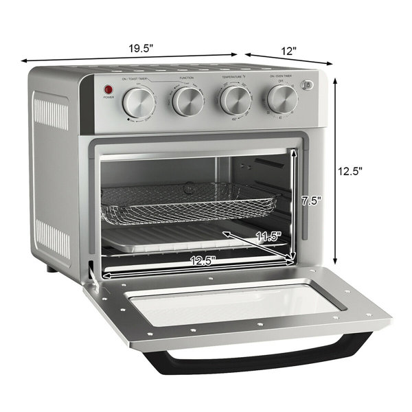  Cuisinart TOA-28 Compact Convection Toaster Oven Airfryer,  12.5 x 15.5 x 11.5, Stainless Steel: Home & Kitchen