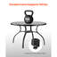 Round Metal Outdoor Dining Table With Umbrella Hole , cm W cm D-341947223