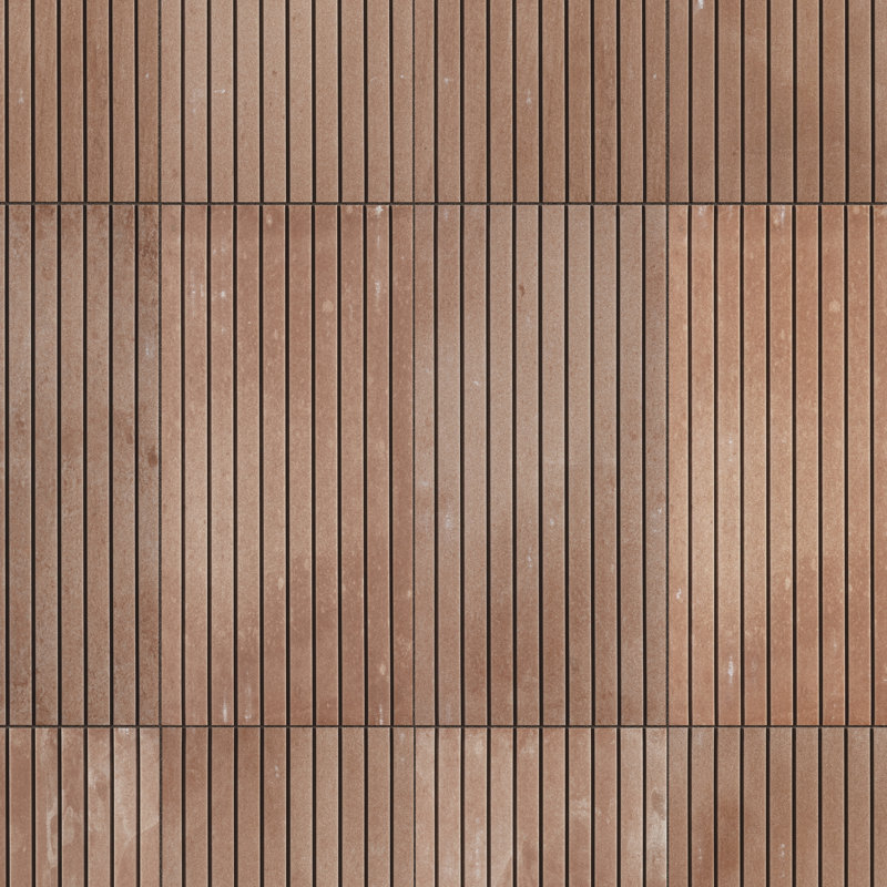 Americana Boston Strata 6-7/8 In. X 14 In. Porcelain Floor And Wall Tile, Brown;Orange