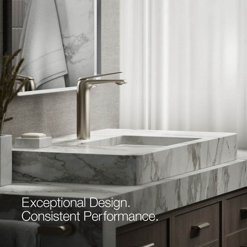 Avid Tall Single-Handle Bathroom Sink Faucet, Vibrant Brushed Nickel