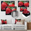 Romantiques rubis, fraise et sonate II - fruits, art mural en métal-1239449352