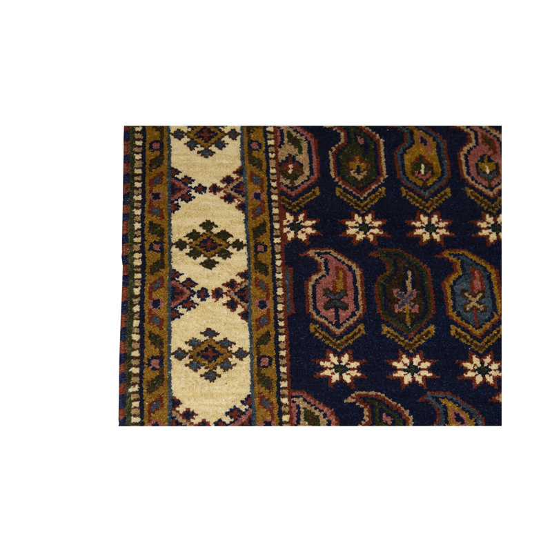 Hand-Knotted High-Quality Beige and Black Area Rug