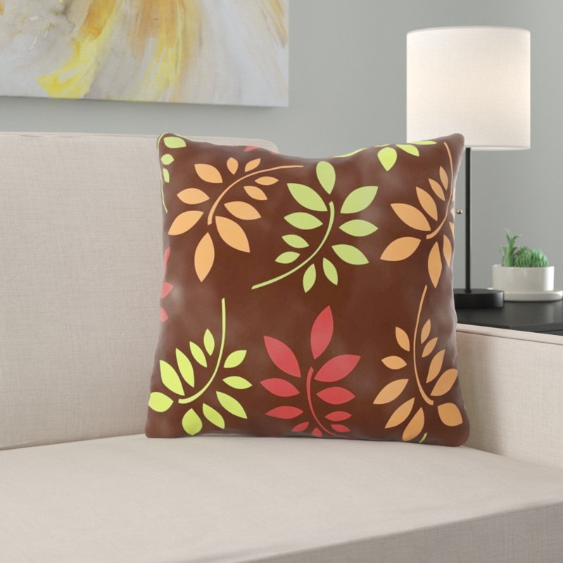 Coussin de feuilles, Intérieur, Brun / Vert