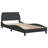 vidaXL Bed Frame Dover Black 100x190 cm Faux Leather-393219262-393219254