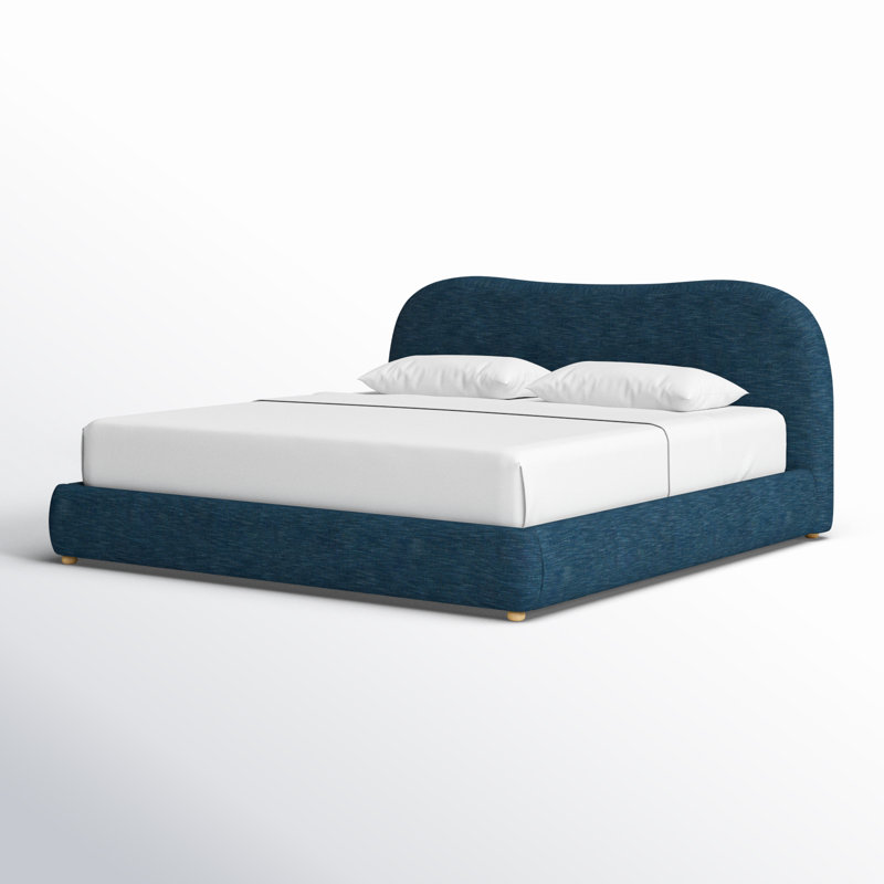 Beccarose Bed, King, Natural/Navy