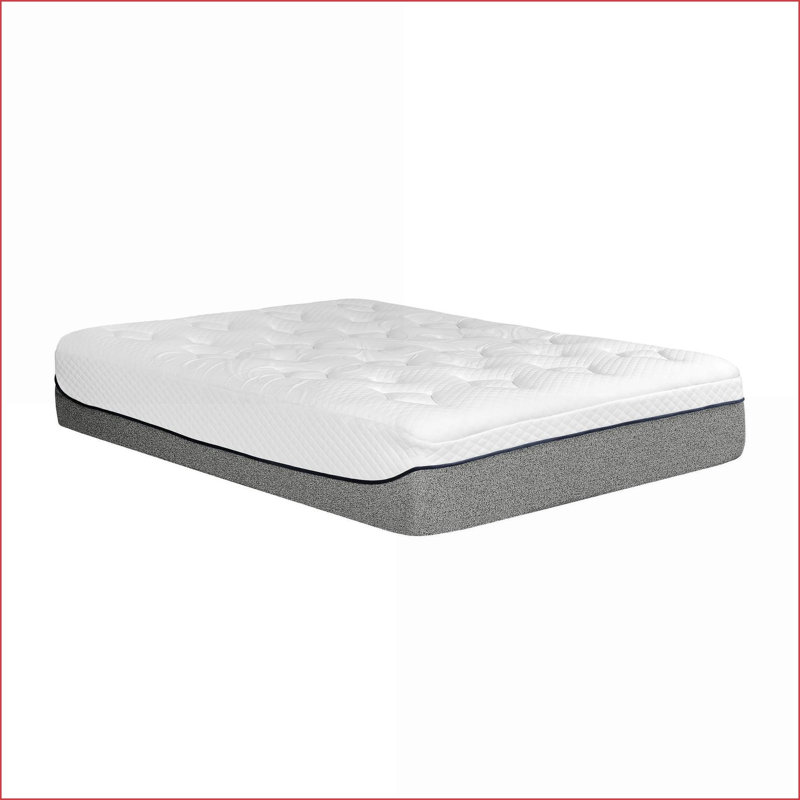 Mattresses, 13 in. Full Gel Memory Foam Mattress in a Box with Double Jacquard Cover | Polyester | Grey+White, Full