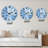 Liquid Ink Art in Shades of Light Blue I - Modern Wall Clock-1589919170