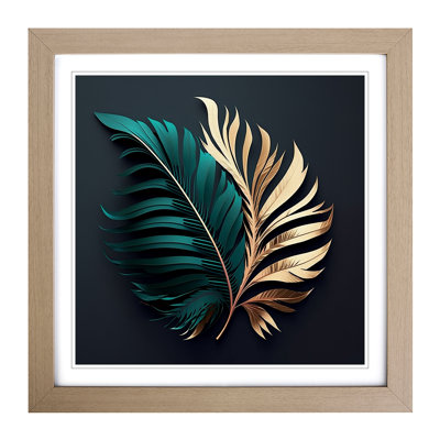 Palm Leaf Conceptual Art - Framed Print