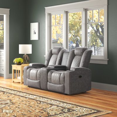 LurLine 71'' Faux Leather Reclining Sofa