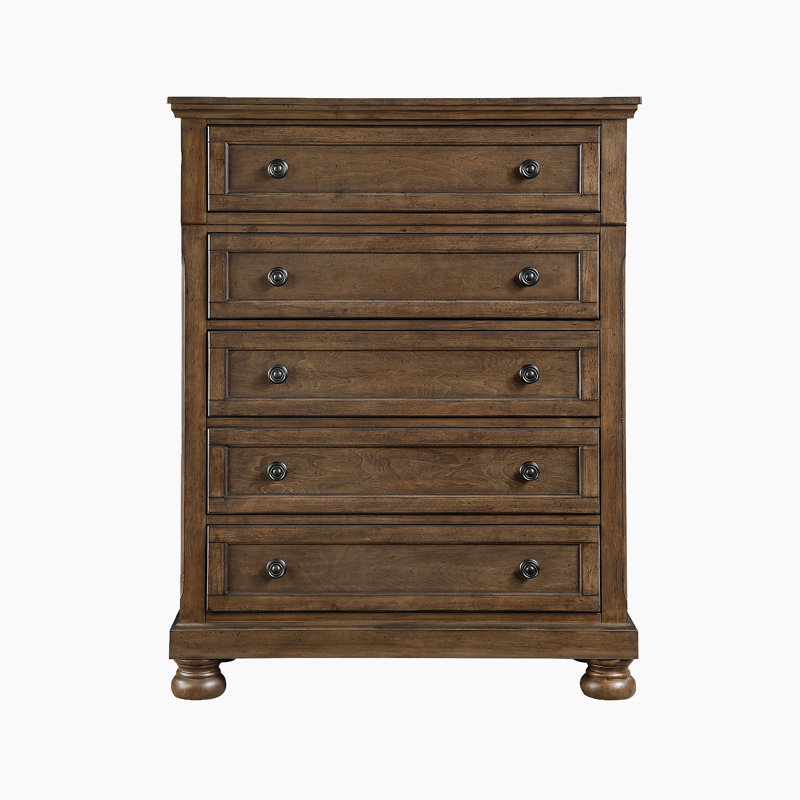 Commode Dianna 40'' L 5 tiroirs, Dark Brown