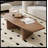 " Walnut Ash Wood Coffee Table | Solid Wood & Mdf | Modern Minimalist For Small Spaces